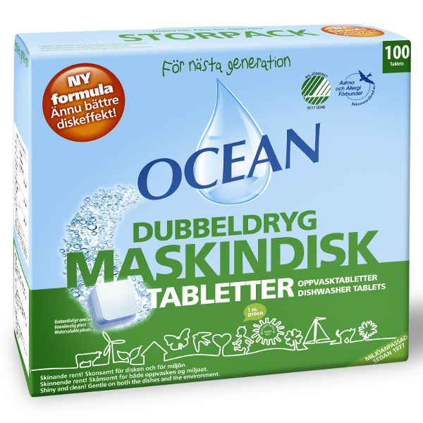 MASKINDISKTABLETTER FOSFATFRI  OCEAN 100ST