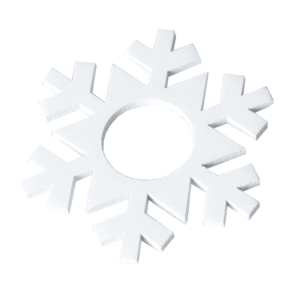 DEKOR. SNOWFLAKE T LJUSSTAKE VIT B6 D6 H0,4