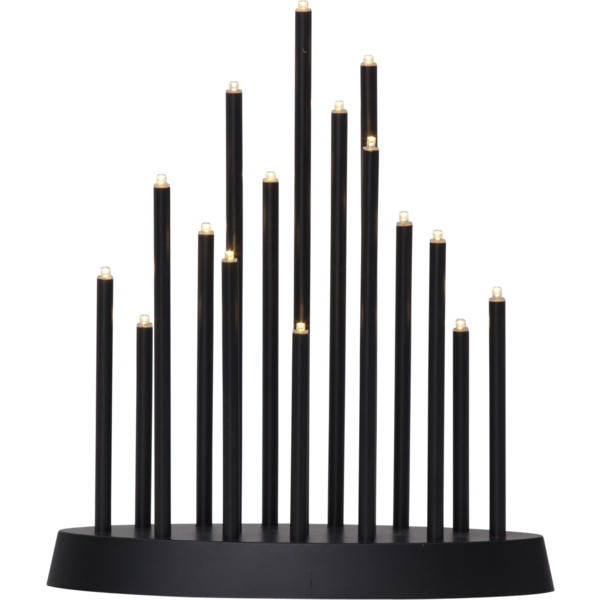 LJUSSTAKE TRIX SVART SVART B25 D8 H29