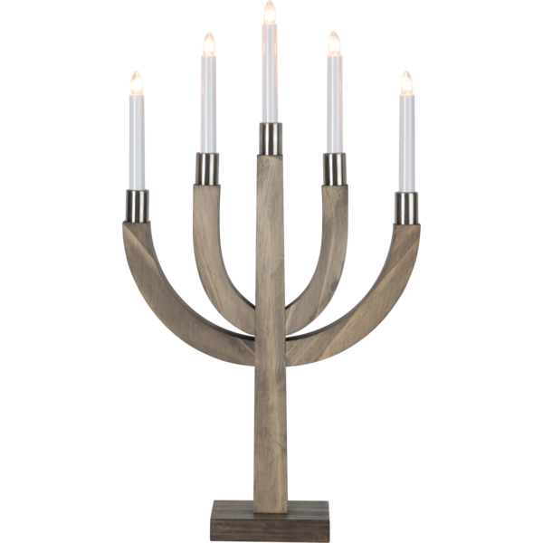 ELIAS 5L TRÄLJUSSTAKE, BRUN ME BRUN B34,5 H67 D8
