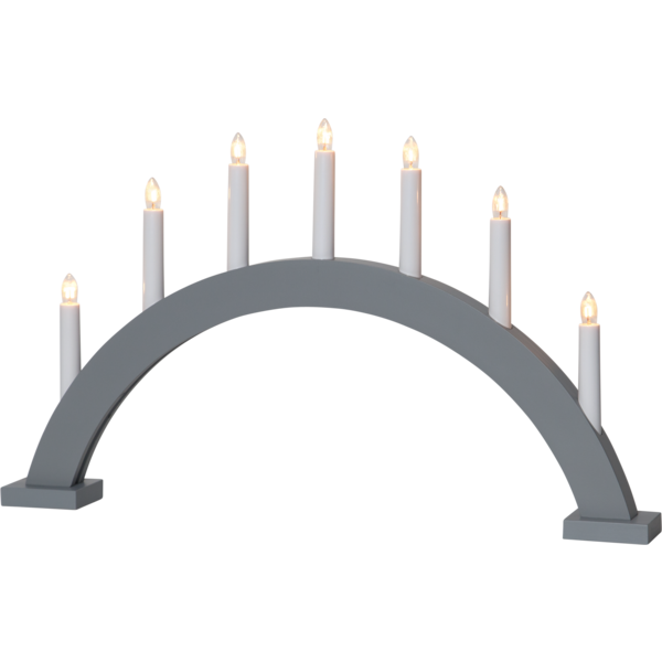 LJUSSTAKE TRAPP GRÅ B57 D6 H34