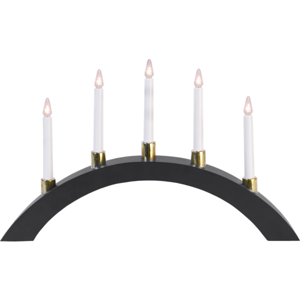 HALLA LJUSSTAKE BÅGE 5 LJ GRÅ GRÅ B55 H33 D6