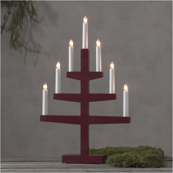 TRAPP 7L LJUSSTAKE RÖD RÖD B34 H54 D9 - Bild 2