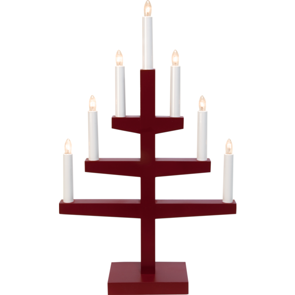 TRAPP 7L LJUSSTAKE RÖD RÖD B34 H54 D9