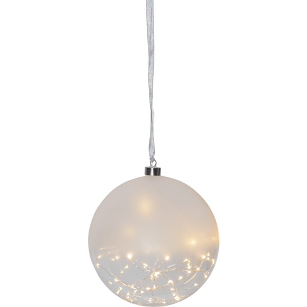 GLASDEKORATION GLOW 20CM FROSTAD