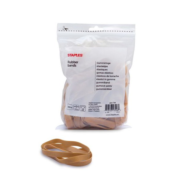 GUMMIBAND STAPLES 120X10 NATUR