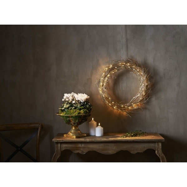 KRANS FIZZY  GULD 45CM  50 LAMPOR