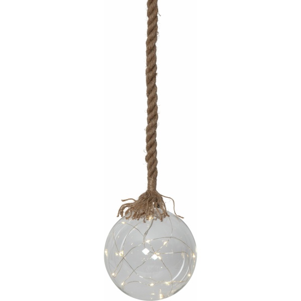 GLASDEKORATION JUTTA BEIGE 15 LAMPOR