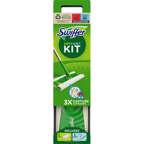 SWIFFER GOLVMOPP TORR/VÅT STARTKIT  3+8