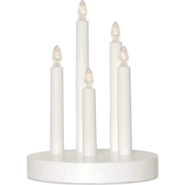 LJUSSTAKE DORIS VIT 5 LJUS 17X 17X24