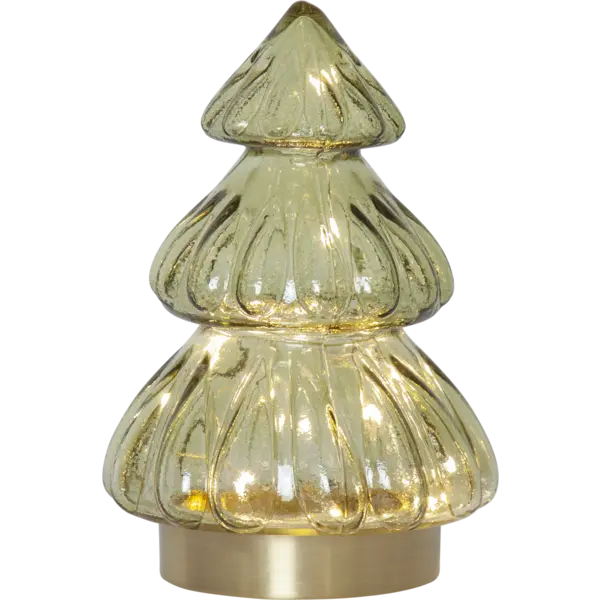 GLASDEKORATION ABETE GRÖN 1 LJUS