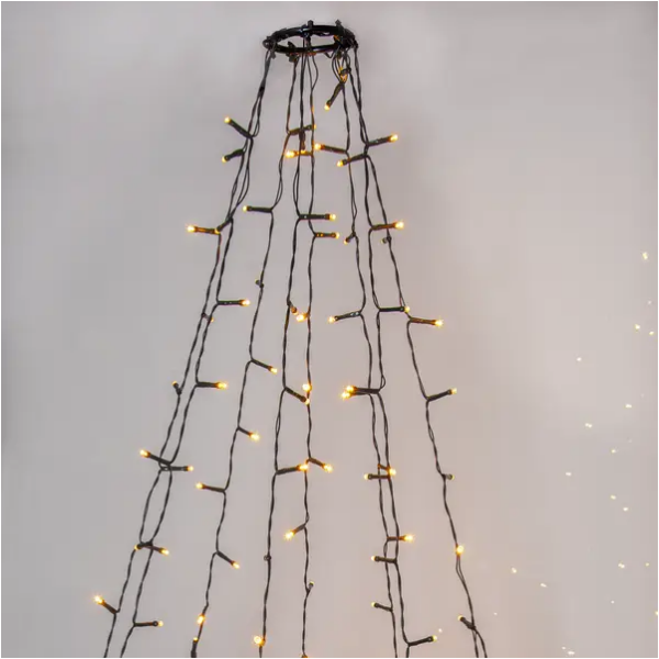 JULGRANSSLINGA SHINY WARMWHITE   360 LJUS 7X7X200