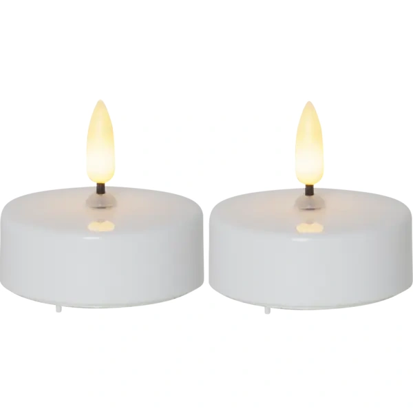LED VÄRMELJUS 2-PACK FLAMME 063-06 VIT 2LMP